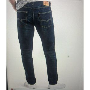 Levi's  Mens Blue Jeans 522 Taper Blue Dark Wash Denim Jeans Size W 36 L 32
